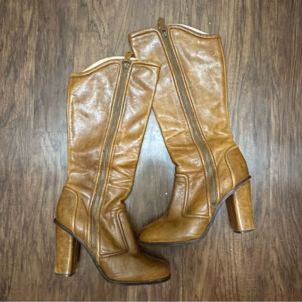 Frye Rare 2000s Knee High Brown Leather Boots
